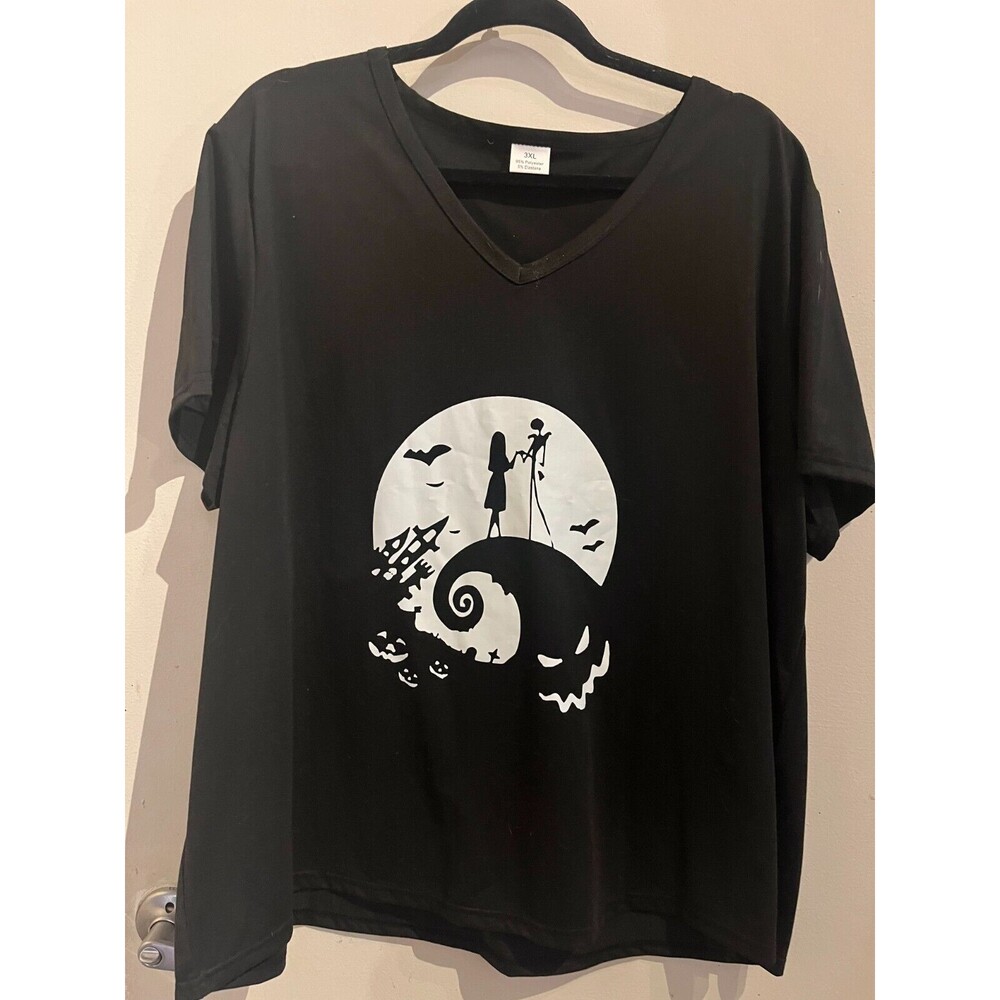 Jack & Sally T- Shirt - Halloween, Collectible, Black 3XL, Never worn